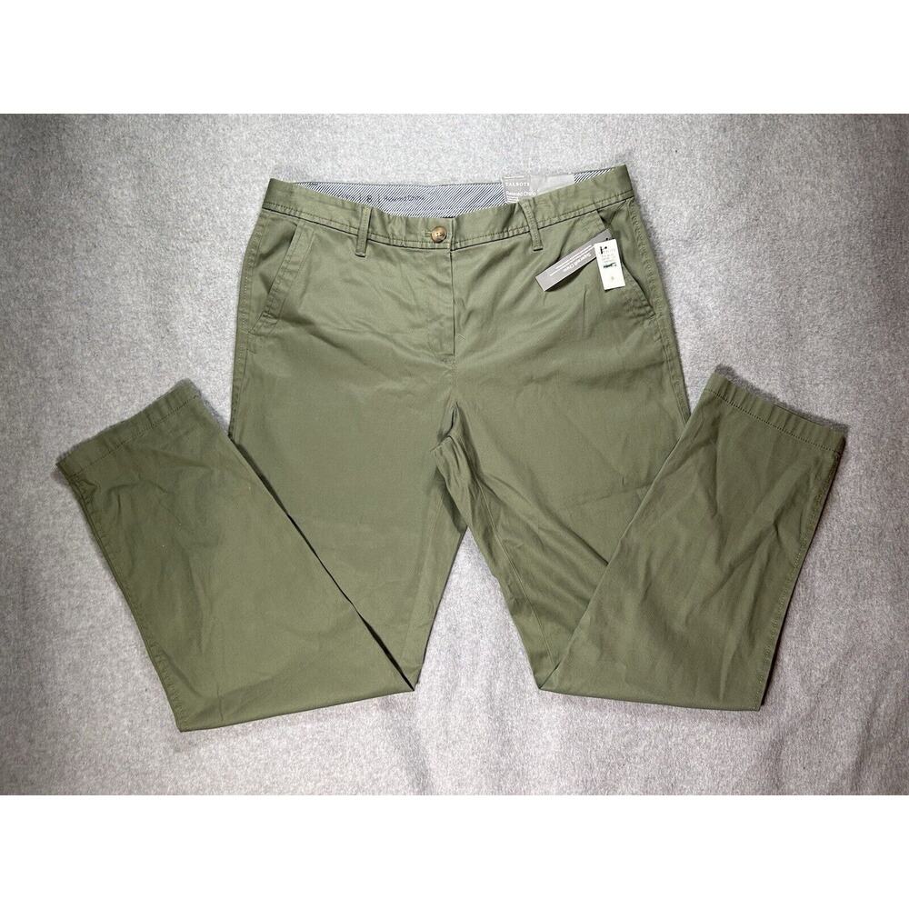 Talbots Chino Pants Womens Size 8 W33 L30 Relaxed Supersoft Olive Green